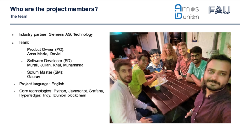 Results of IDunion Blockchain Dashboard AMOS Project with Siemens AG (Video and Report, Summer 2022 Project)